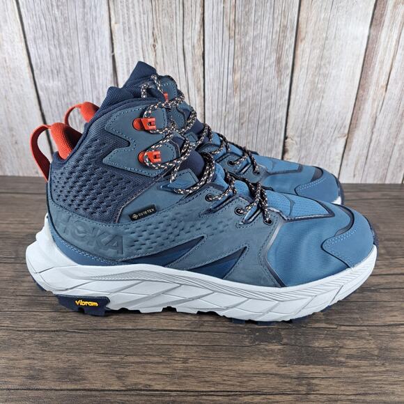 Hoka One Anacapa Mid GTX Hiking Boots Women's Sz 10 B Real Teal Outer Space (VGC - Picture 3 of 9